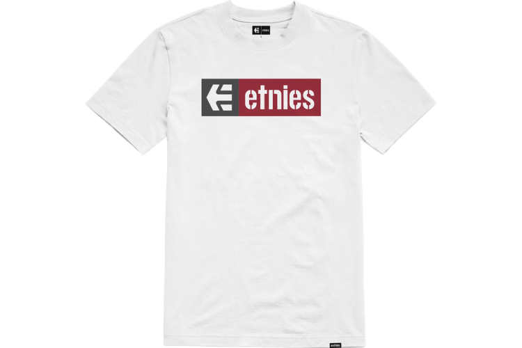 Etnies New Box Logo T-Shirt White / Red