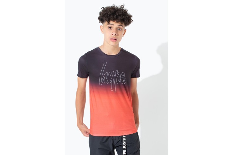 Hype Red Fade Kids T-Shirt Black / Red
