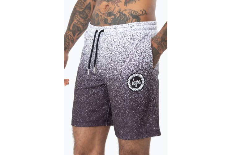 Hype Speckle Fade Mens Shorts White / Black