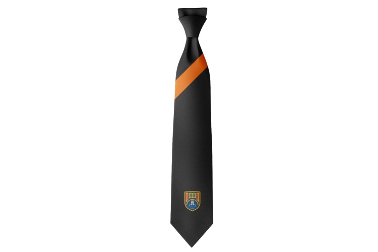 Mounts Bay Academy Tie Black / Orange