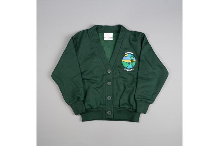 Nansloe Academy Sweatshirt Cardigan Green