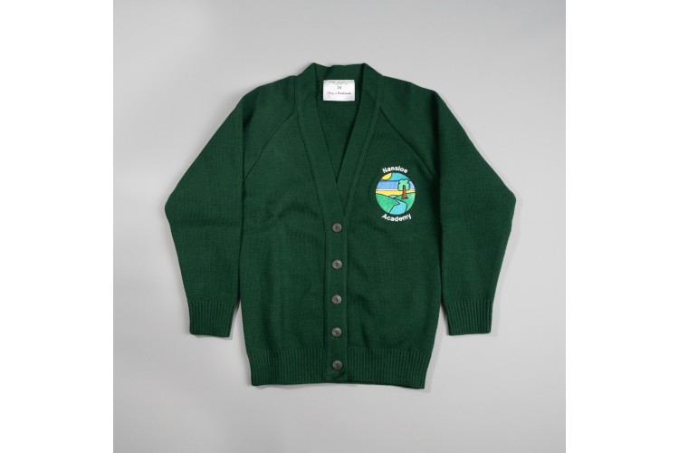 Nansloe Academy Tie Cardigan Green