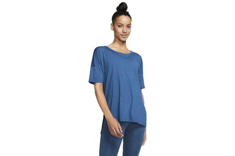 Nike Dri-FIT Yoga Layer Top Blue