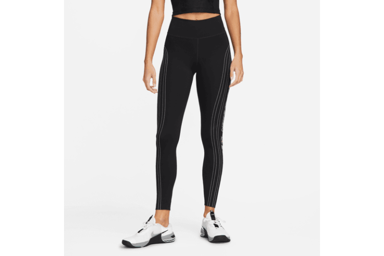 Nike One Luxe Icon Clash Mid-Rise Leggings Black