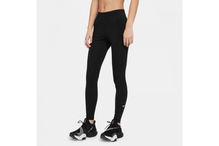 Nike One Mid-Rise Leggings Black / White