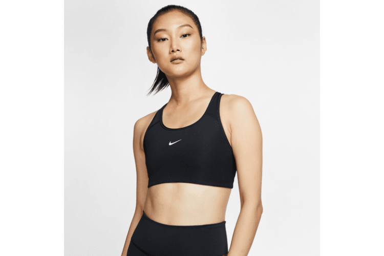 Nike Swoosh Medium-Support 1-Piece Pad Sports Bra Black
