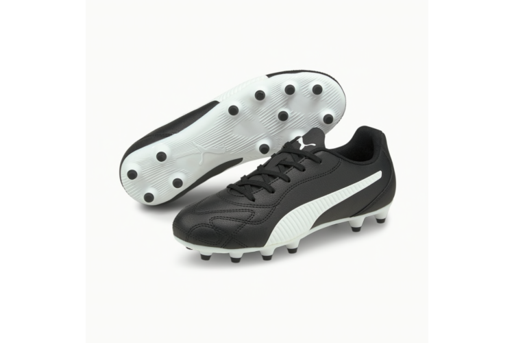 Puma Monarch 2 FG/AG Junior Football Boots Black / White