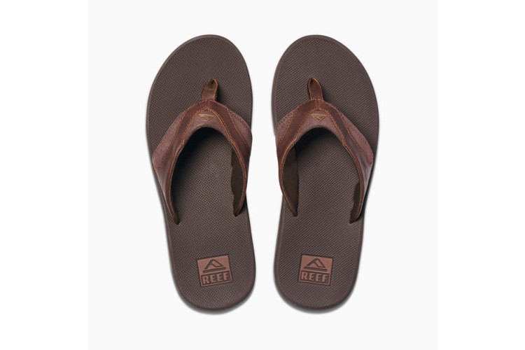 Reef Leather Fanning Dark Brown