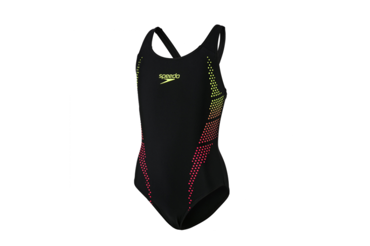 Speedo Plastisol Placement Muscleback Black / Yellow