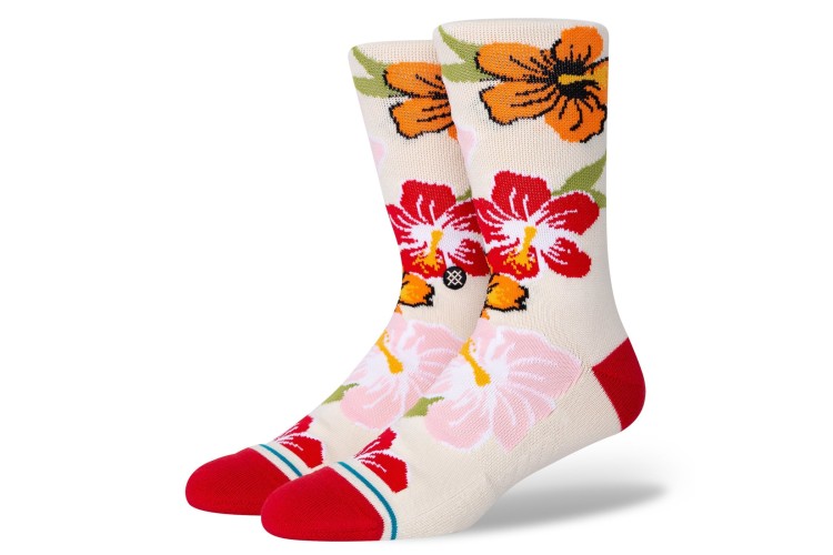 Stance Shoe Flower Socks Off White