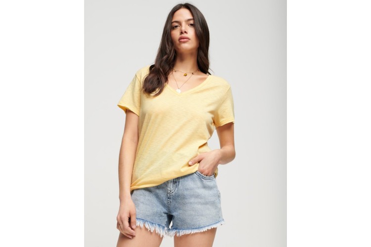 Superdry Slub V-Neck Tee Pale