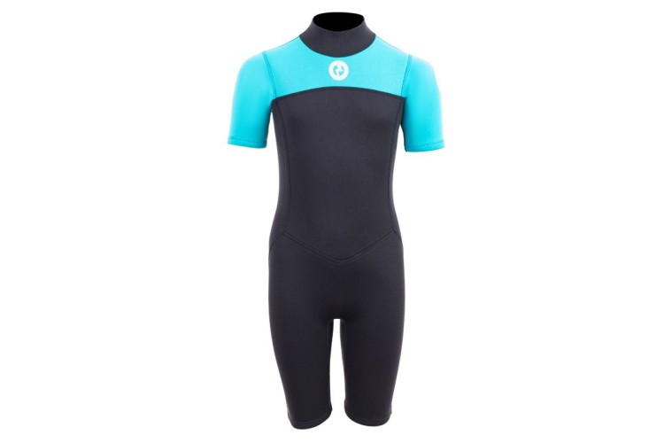 Two Bare Feet Thunderclap 2.5mm Junior Shorty Wetsuit (Aqua / Black)