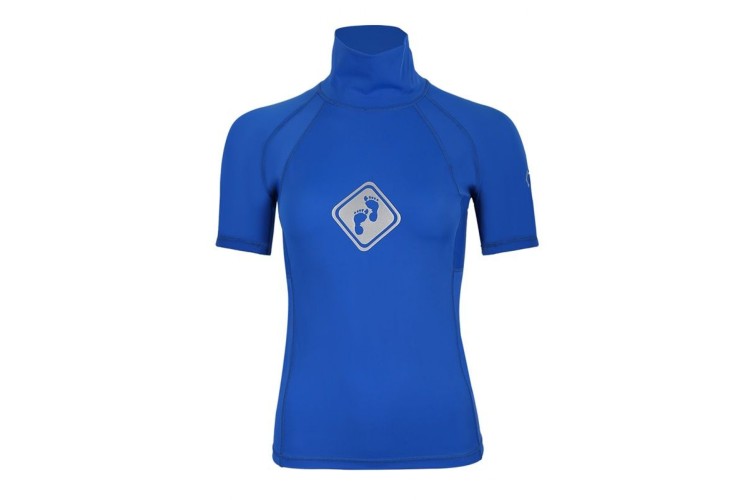 Two Bare Feet Unisex Short Sleeve Rash Vest (Blue)