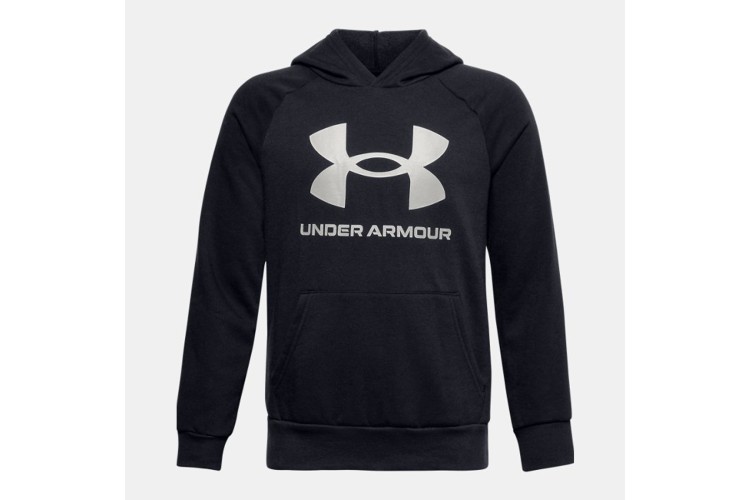 Under Armour Boys Big Logo Rival Hoodie Black