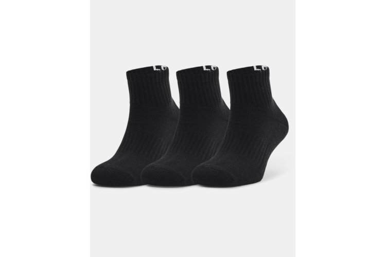 Under Armour Core Quarter 3-Pack Socks Black