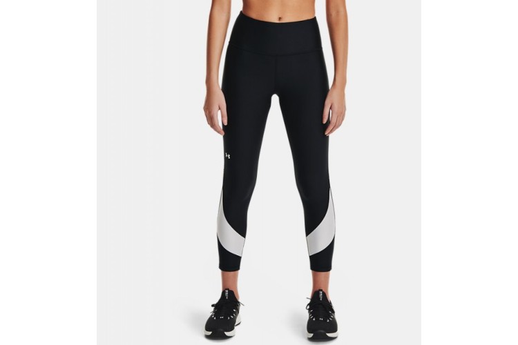 Under Armour HeatGear® No-Slip Waistband Taped Ankle Leggings Black