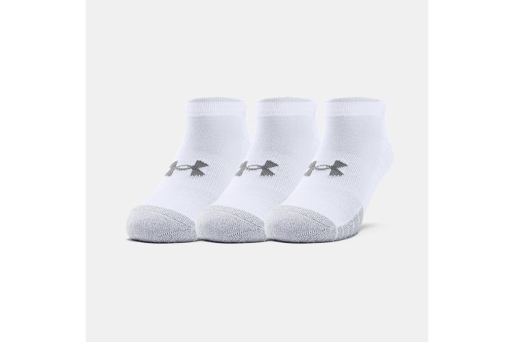 Under Armour HeatGear No Show Socks 3-Pack White