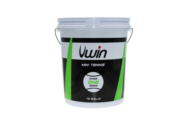 Uwin Stage 1 Green Tennis Balls - Bucket of 72 balls