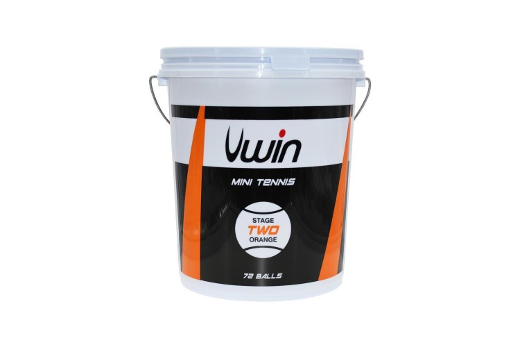 Uwin Stage 2 Orange Tennis Balls - Bucket of 72 balls