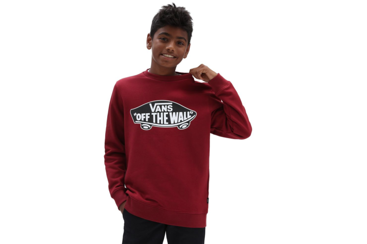 Vans Off The Wall Kids Crew Sweat Red