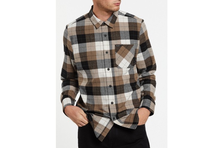 Volcom Caden Plaid Shirt White