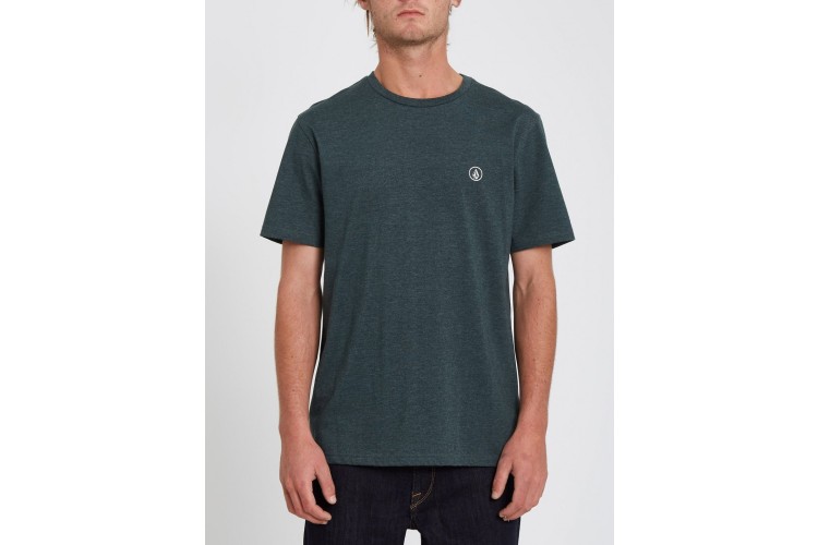 Volcom Circle Blanks Heather T-Shirt Stone Culture Blue